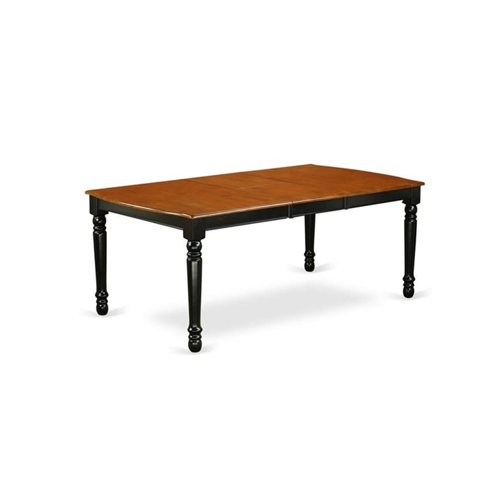 Black Cherry Kitchen Table Set 5-Piece Dining Furniture Black/Rubber Wood