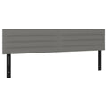 Vidaxl Fabric Headboards In Dark Gray - Adjustable Height, Excellent Back Support, Solid Larch Wood Legs, Easy Assembly, Set Of 2 (100 Characters)