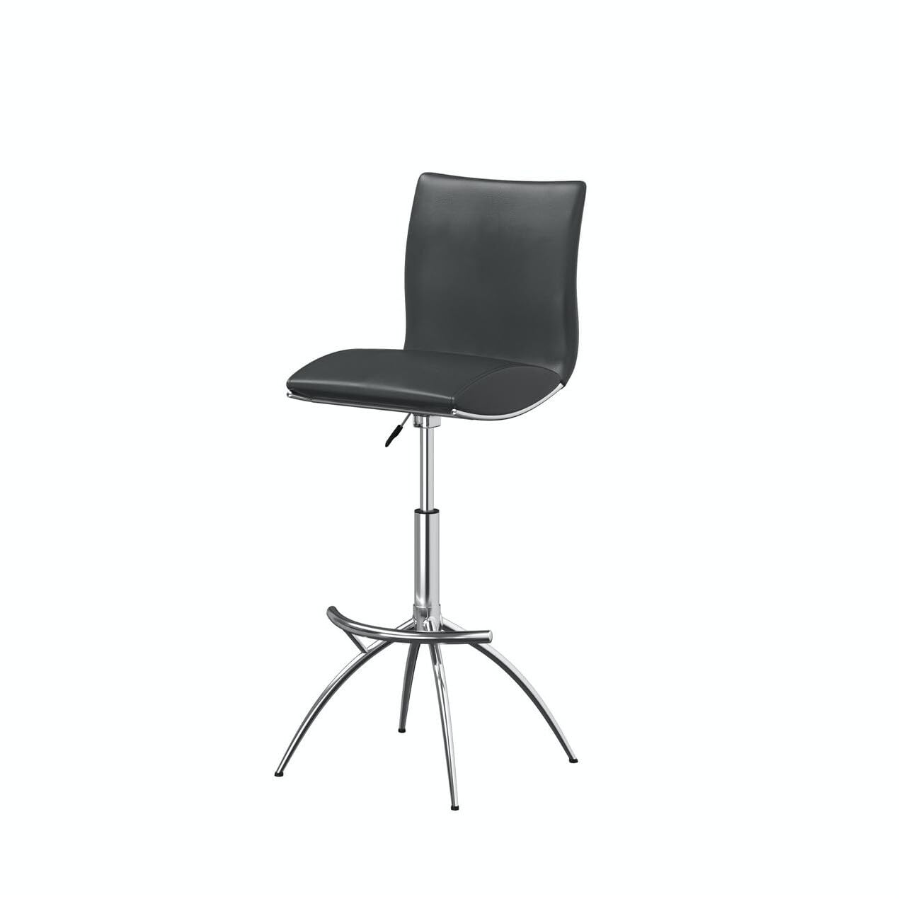 Creative Images Adjustable Swivel Faux Leather Barstool (Set of 2) Grey Poly Synthetic Fiber,Faux Leather