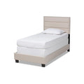 Baxton Studio Ansa Modern and Contemporary Beige Fabric Upholstered Twin Size Bed