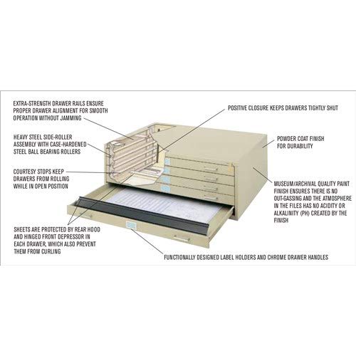 Flat File Closed Base For 4998, Steel Black