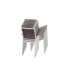 Pangea Home David 7-Piece Aluminum Frame Patio Dining Set in White/Gray