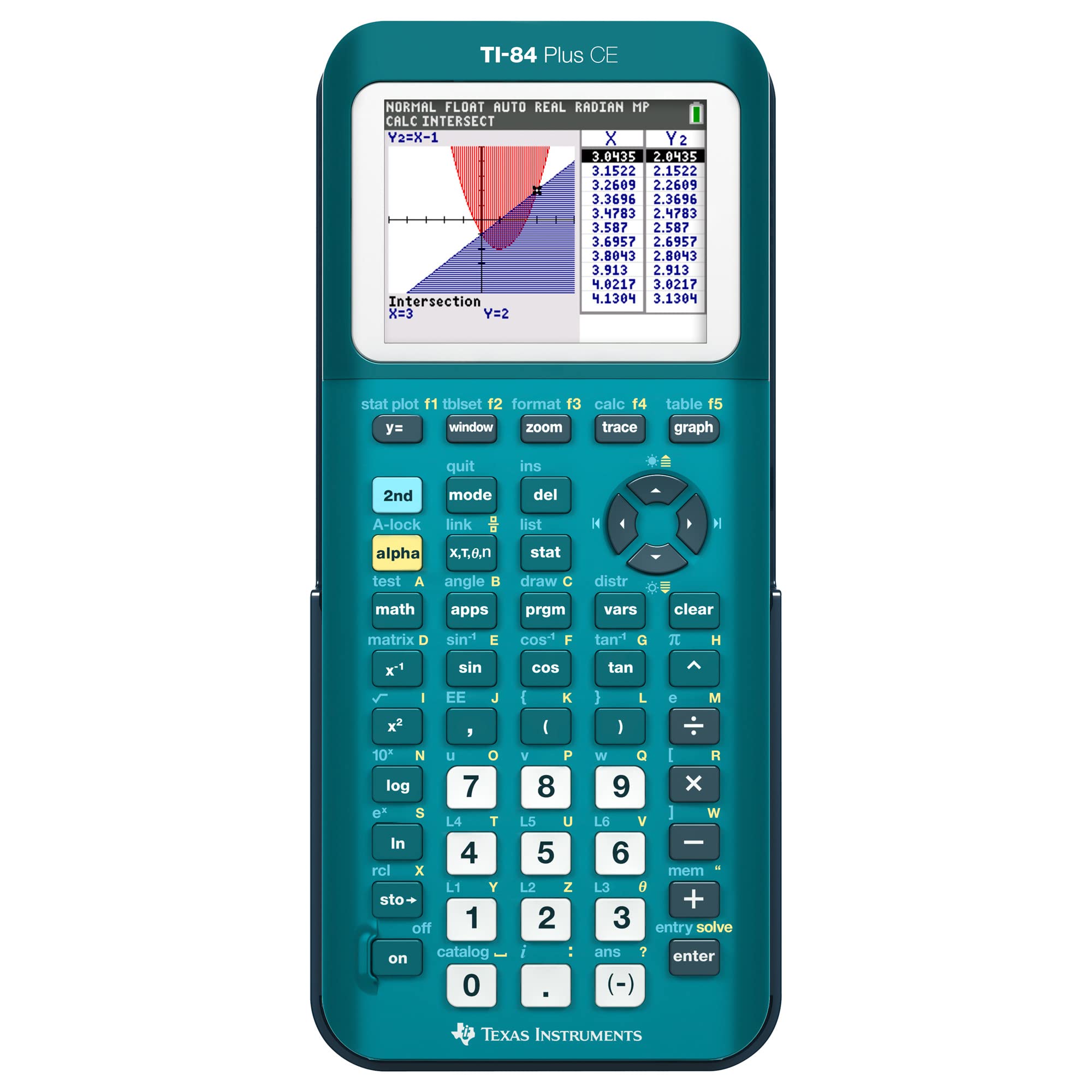 Texas Instruments Ti-84 Plus Ce Color Graphing Calculator, Teal (Metallic)