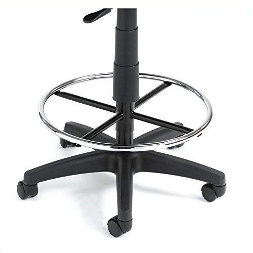 Boss Fabric Drafting Stools W/ Footring Black Crepe/Without Arms