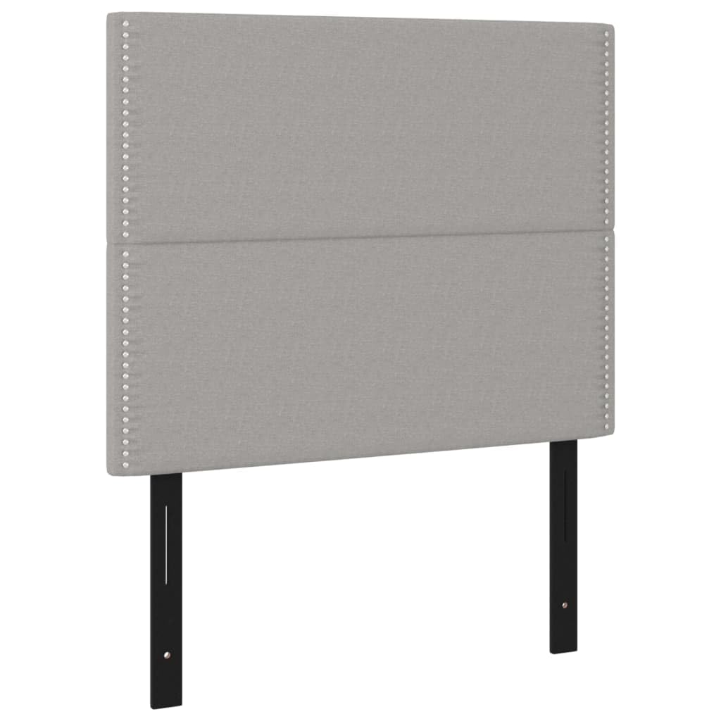 Vidaxl Fabric Engineered Wood Headboards, Set Of 2, Adjustable Light Gray Headboards With Foam Filling, Suitable For Any Bedroom
