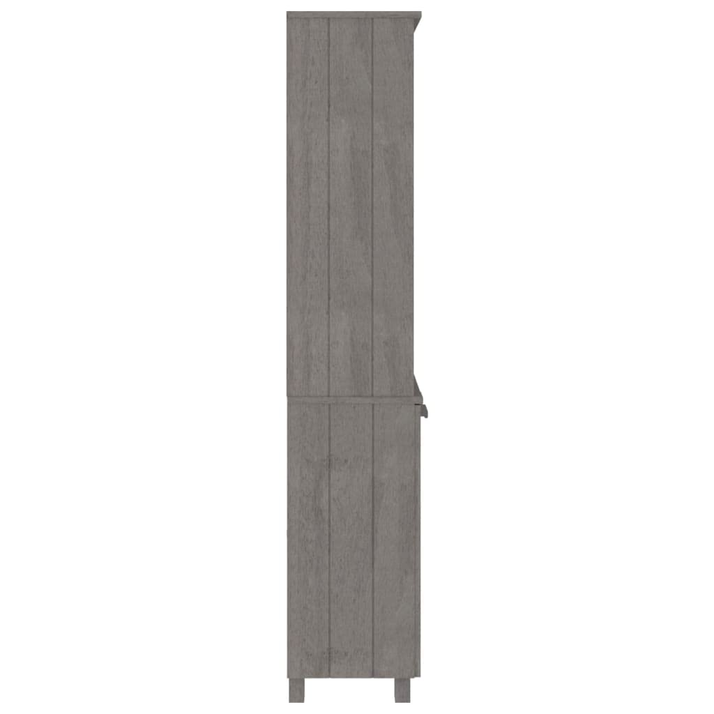 vidaXL Light Gray Highboard with Solid Pine Wood and MDF Frame - High Storage Capacity, Sturdy and Stylish Design, Ideal for Various Interiors