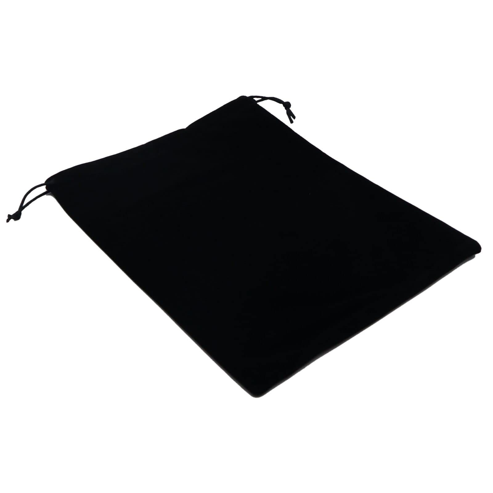 Aestivate 8 Pack Large Velvet Drawstring Pouch, Velvet Bag 8  10 Inch Storage Bag Cosmetics Pouches Dust Bag 8 Pieces(Black)