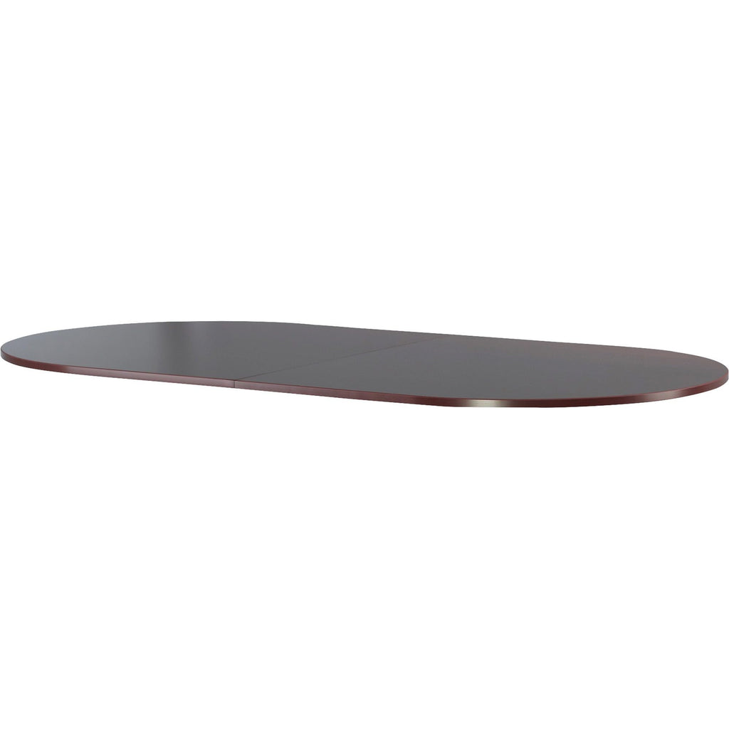 Lorell Oval Conference Tabletop, 48 By 96 By 1-1/4-Inch, Mahogany