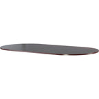 Lorell Oval Conference Tabletop, 48 By 96 By 1-1/4-Inch, Mahogany