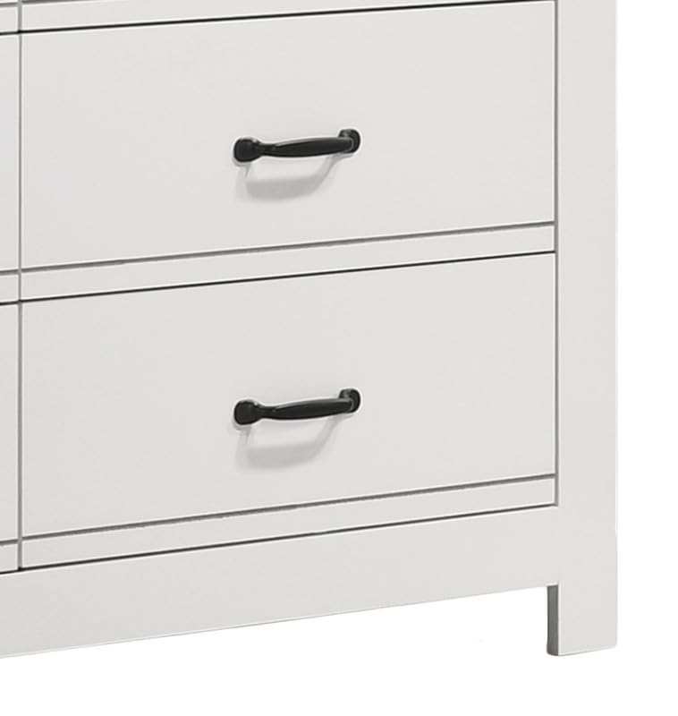 LILOLA LIVING Cassini 6-Drawer Dresser White Paper Laminate 51-inch