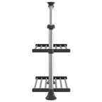 vidaXL Adjustable Kitchen Shelf in Elegant Silver – Sturdy Aluminium Frame Kitchen Rack with Ample Storage Space – User-Friendly and Easy Assembly Required