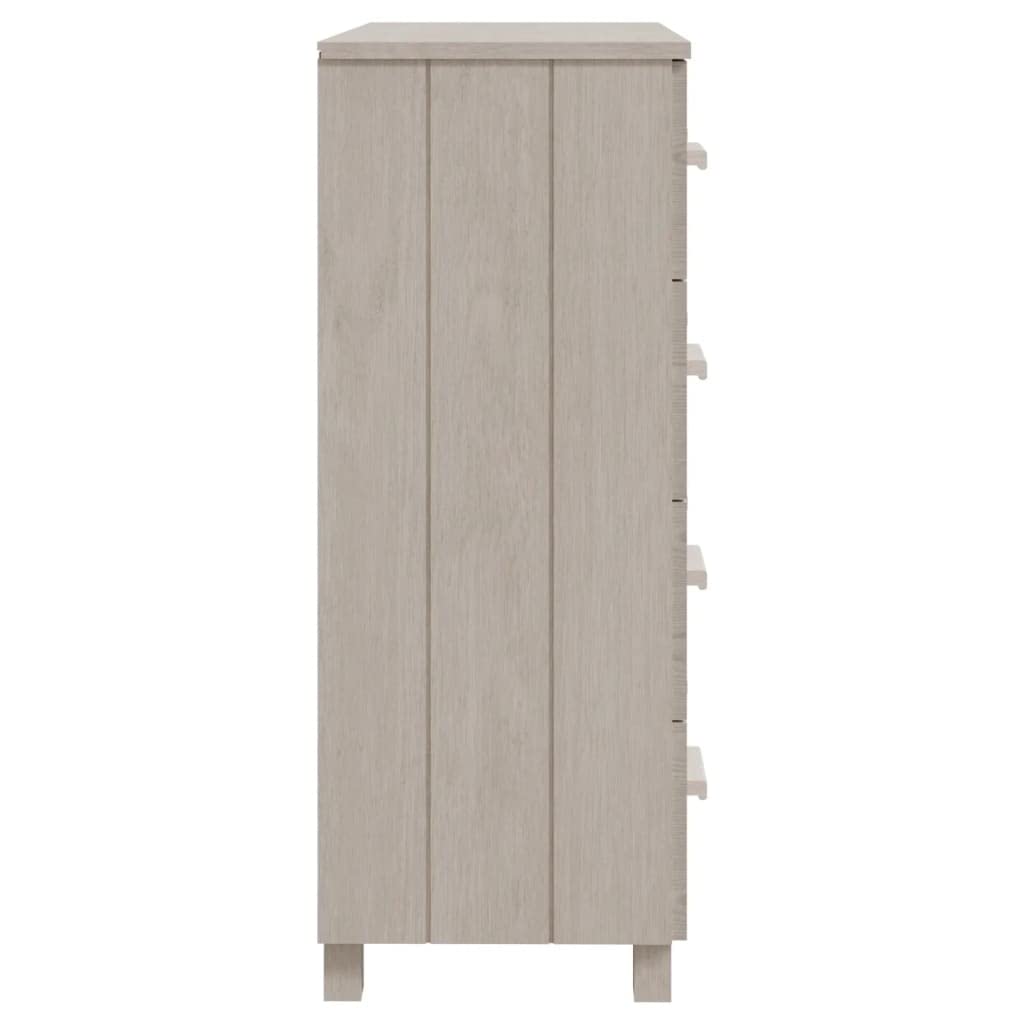 vidaXL HAMAR Sideboard - Solid Wood Pine & MDF - White, 31.1"x15.7"x40.7" - Decorative and Practical Addition to Any Decor, 4 Drawers for Ample Storage
