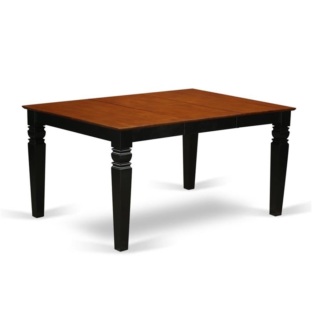 East West Furniture WENO7-BCH-W 7 Piece Dining Set Consist of a Rectangle Dining Table with Butterfly Leaf and 6 Kitchen Chairs, 42x60 Inch, Black & Cherry