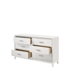 Acme Haiden Rectangular Wood 6-Drawer Bedroom Dresser in White