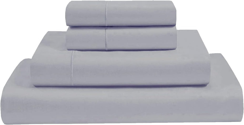 Flex Head King Sheets Sets For Adjustable Beds-Top Split King Sheets Sets (4 Pcs) King 34 Inch Down Sheets Light Grey Solid 16 Inch Deep Sheets