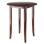 Ergode Wood Summit 3-Piece Pub Table Set | Modern Retro Style | Sturdy Wood Composite Tabletop | Adjustable Swivel Stools | Chrome Plated Finish (94385-VV)