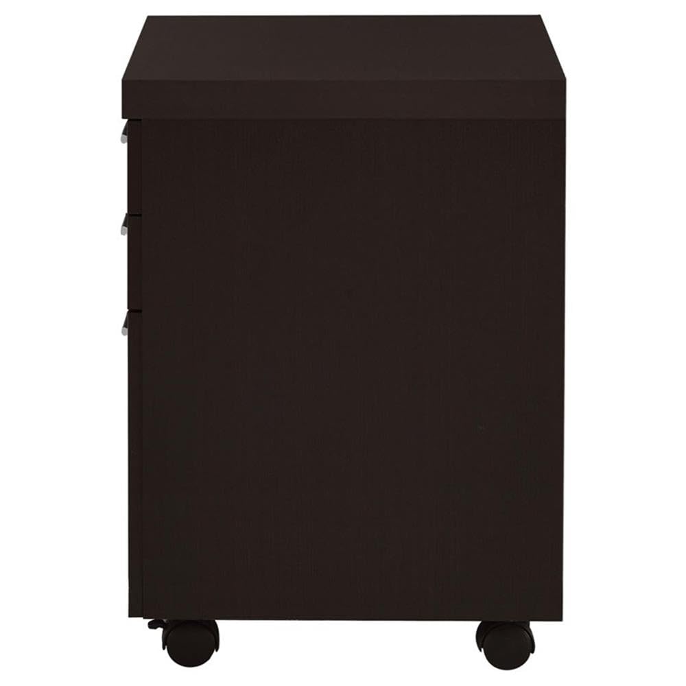Skylar 3-drawer Mobile File Cabinet Cappuccino