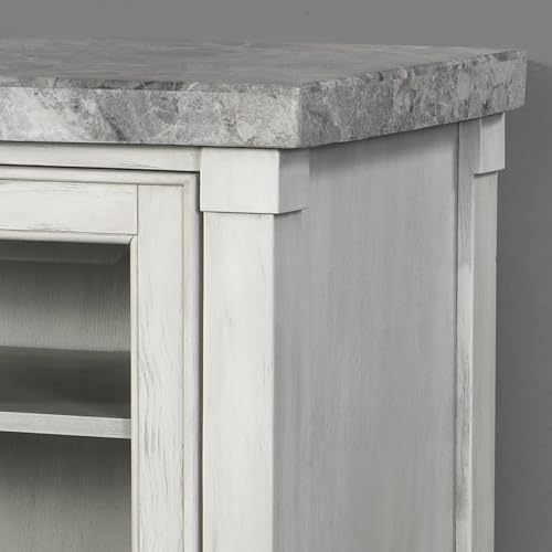 Steve Silver Co Canova Server, Gray,White,Silver