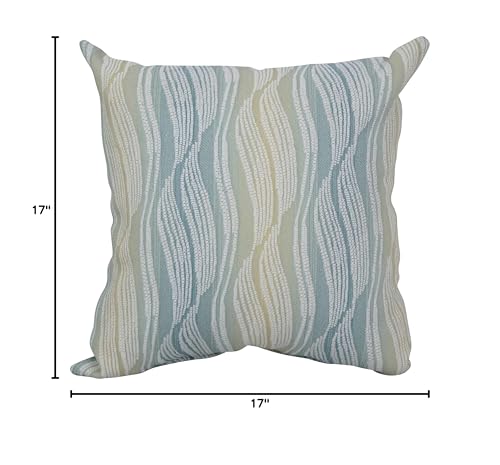Blazing Needles Square Polyester Jacquard Throw Pillow, 17", Clove Seagla