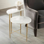 Steve Silver Co Patna White Marble Top Side