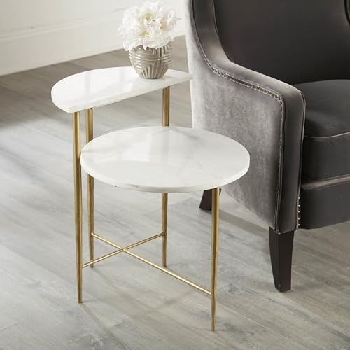 Steve Silver Co Patna White Marble Top Side