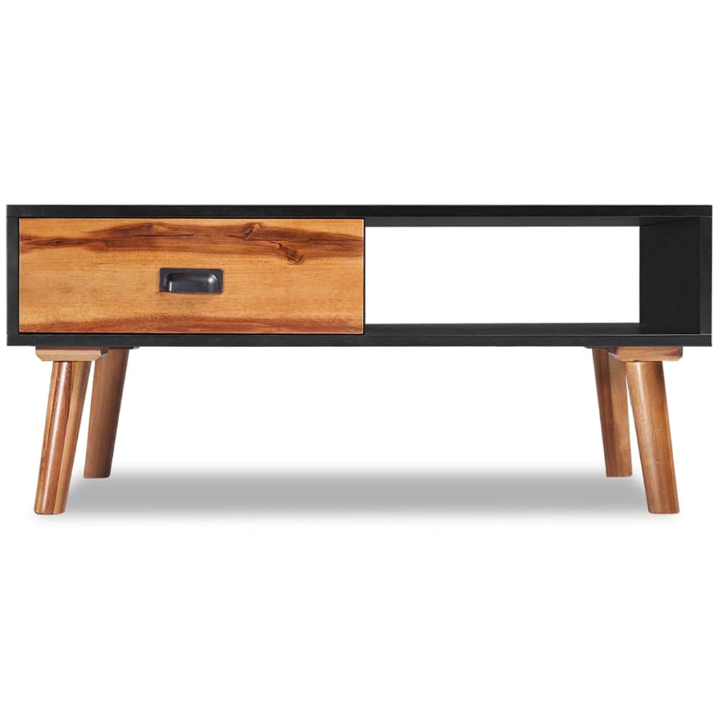 vidaXL Solid Acacia Wood Coffee Table 35.4"x19.7"x15.7"