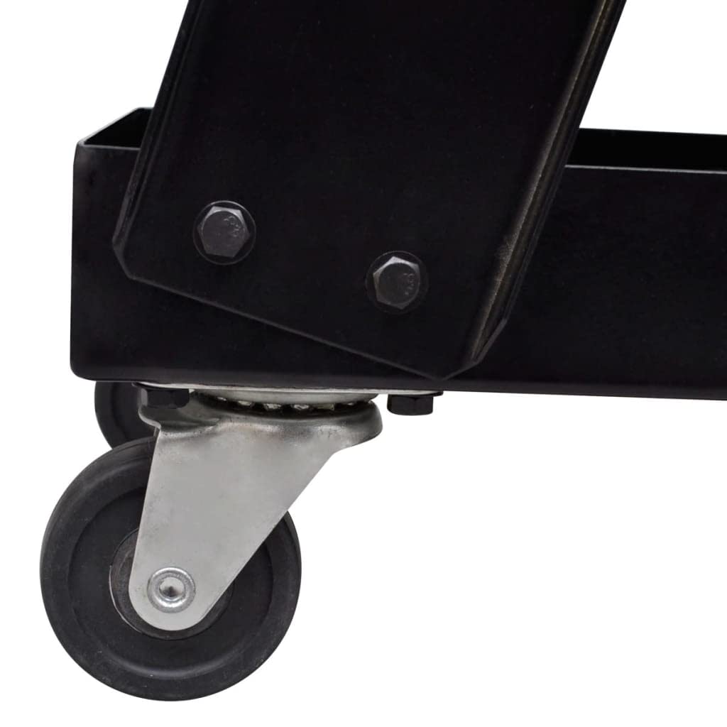 Welding Cart Black with 3 Shelves Workshop Organizer