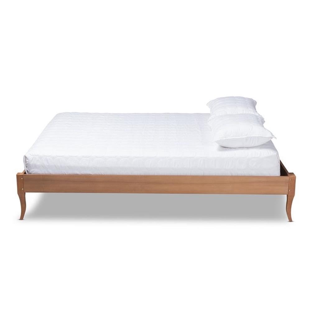 Baxton Studio Marieke Vintage French Inspired Ash Wanut Finished Full Size Wood Bed Frame
