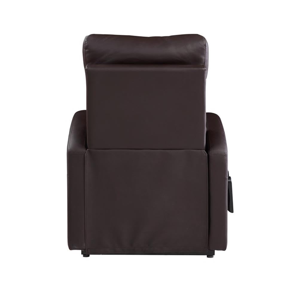 Acme Ricardo Faux Leather Upholstered Recliner with Power Lift in Brown