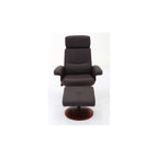 Mac Motion Roma Recliner White Polyurethane Walnut Wood Frame
