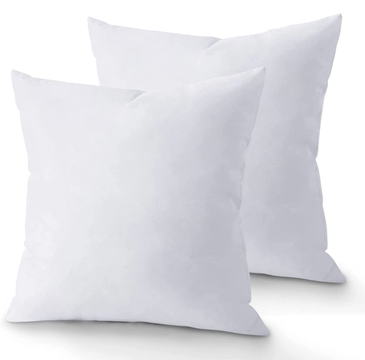 Quba Linen Throw Pillow Inserts (Set Of 2, White), 20X20 Inches - Premium Cushion Fillers For Sofa, Bed, And Home D  Cor (20X20