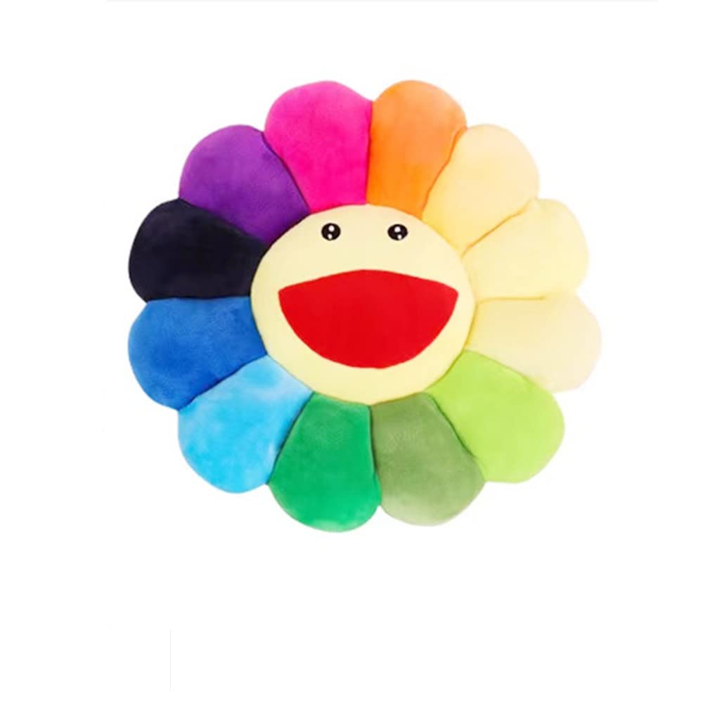 Zxmbeddings 17' Sunflower Flower Plush Pillow,Smile Face Cushion Colorful Home Bedroom Decor