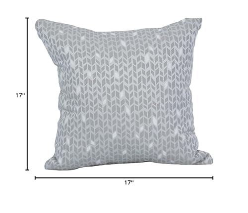 Blazing Needles Square Polyester Jacquard Throw Pillows, 17", Banyan Linen 4 Count