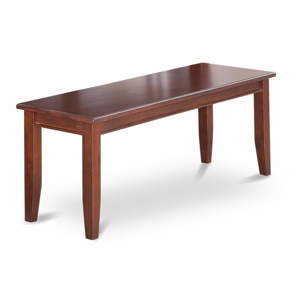 East West Furniture Mila5D-Mah-C 5 Piece Dining Table Set Includes A Rectangle Kitchen Table With Butterfly Leaf And 2 Linen Fabric Dining Chairs With 2 Benches, 36X54 Inch, Mahogany