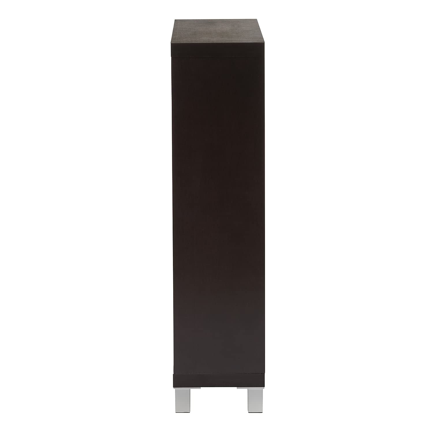 Baxton Studio Simms Modern Shoe Cabinet, Dark Brown