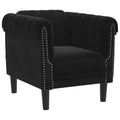 vidaXL Black Velvet Armchair