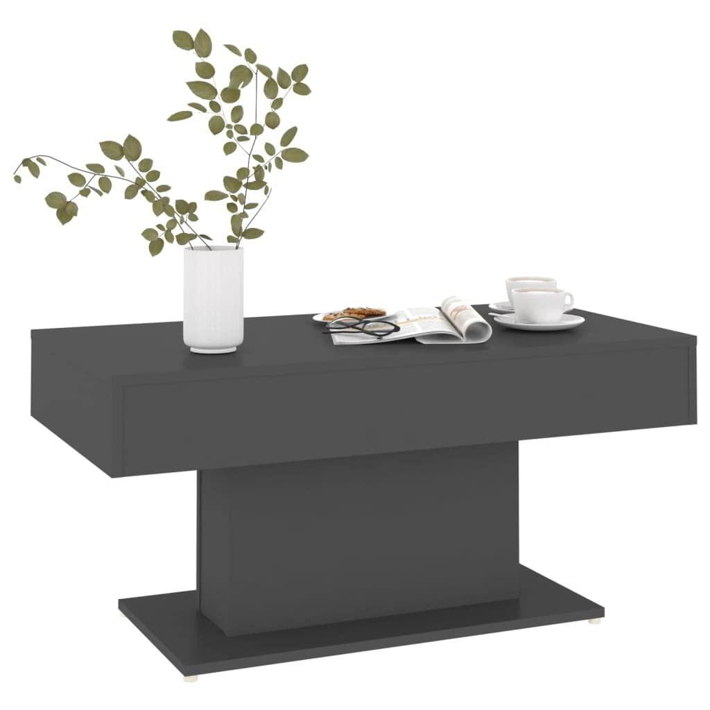 vidaXL Coffee Table Household Living Room Office Furniture Accent Couch Center Side End Sofa Coffee Table Desk Gray Engineered Wood