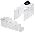 Source One 7 Piece Set of 2, 3, 4, 5, 6, 7 and 8 Inch Acrylic Riser Displays (Clear)