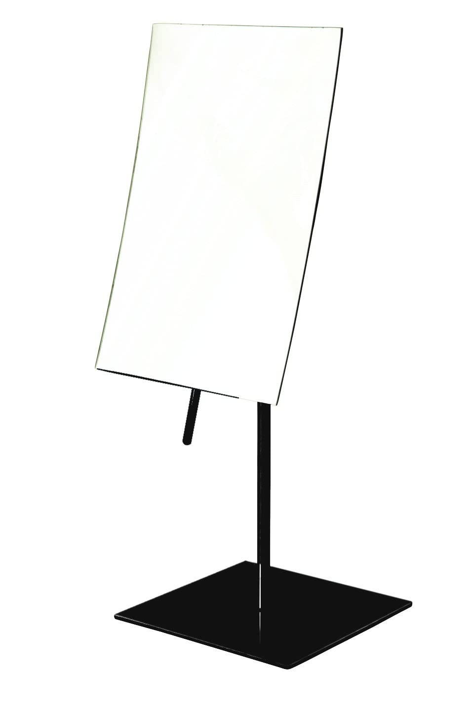 JERDON Rectangular Tabletop Makeup Mirror - Makeup Mirror with 3X Magnification with Black Finish - 5-inch by 8-inch Vanity Mirr