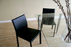 Baxton Studio ALC-1822 Dining Chair Bonded Leather Black Set of 2