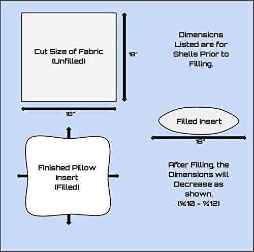Hometex Canada Pillow Insert 15'' X 15'' Polyester Filled Standard Cover (4 Pack)