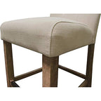 Best Master Hadley Solid Wood Counter Height Chair - Light Gray/Beige (Set Of 2)