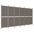 vidaXL 6-Panel Room Divider, Anthracite - 118.1''x78.7'', Fabric and Iron Construction, Foldable Design for Easy Storage, Ideal 