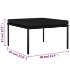 6 Piece Patio Lounge Set with Cushions Black PVC