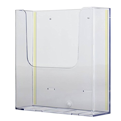 Source One Peel And Stick Clear Brochure Holder (1 Pack, 8.5 Inch)