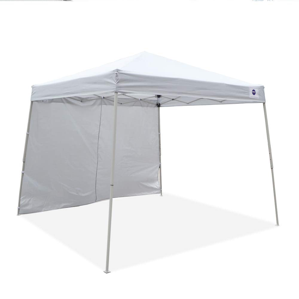 Impact Canopy 283010001 Slant Leg Canopy, White-One Sidewall