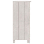vidaXL Hamar White Sideboard - Solid Pinewood & MDF - Spacious with Two Shelves - Chic Whitewash Finish - Compliant with California Proposition 65