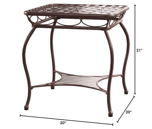 International Caravan Santa Fe Iron Nailhead Side Table