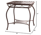 International Caravan Santa Fe Iron Nailhead Side Table