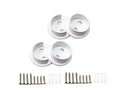 QCAA Heavy Duty Solid Metal Closet Rod Socket Set, 1-3/8'', Matte White, 2 Pair, Made In Taiwan